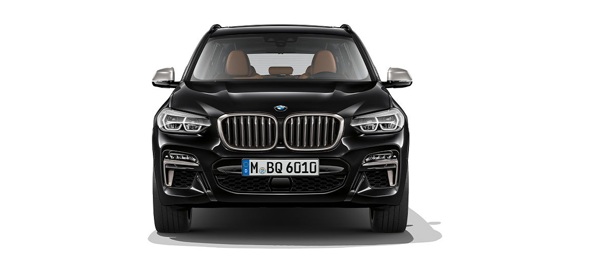 BMW X3 M40i 2020 Preto visão frontal BMW X3 M40i 2020 Preto visão frontal